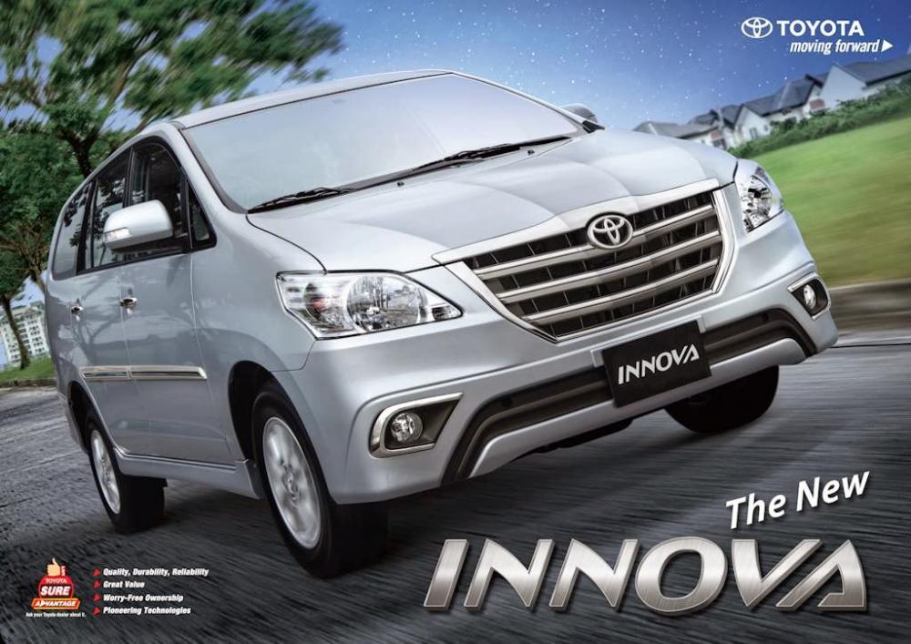 Toyota Innova 2016 có thể sử dụng cho mục đích phục vụ nhu cầu đi lại của gia đình hoặc chở hàng.
